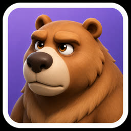 Grizzlybär – lila Rahmen, Generation 3